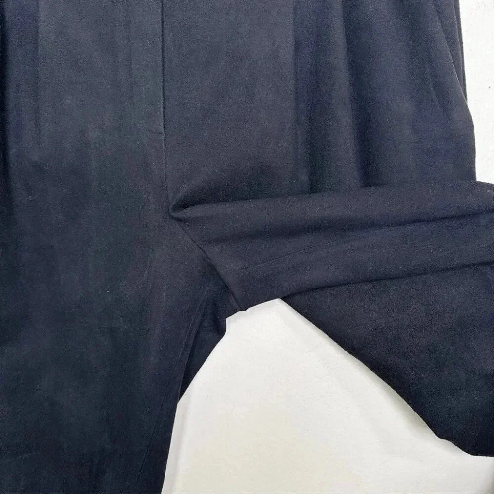 Aritzia Babaton Womens 10 Faux Suede Cohen Darted Pant In Black - Picture 7 of 14